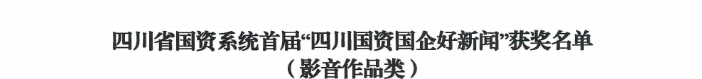 四川省Z6尊龙凯时集团荣获首届“四川国资国企好新闻”银铜两奖